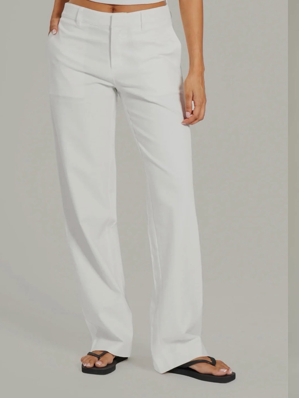 All things Golden White Wide-Leg Trousers